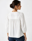 blouse en popeline de coton à manches trois quarts vue produit 05