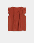 blouse fluide a volants col fendu image 9