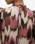 Détail imprimé ikat multicolore blouse