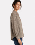 blouse texturée à col tailleur et manches longues vue produit 11