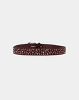 Ceinture cloutée bordeaux vue arrière