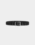 Ceinture cloutée aspect daim noire