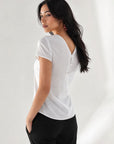 Profil dos chemise blanche manches courtes