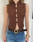 chemise en dentelle col mao a brandebourgs image 4