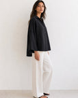 chemise oversize profil noir