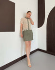top13854 chemise beige elegante col polo image 2