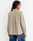 chemise beige dos ourlet arrondi