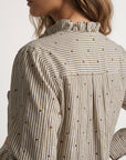 chemise beige empiècement dos pli