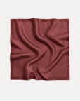 Foulard carré à pois bordeaux