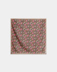 Foulard carré fleuri fond foncé