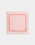 Foulard carré fleuri rose