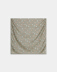 Foulard motif chiens kaki