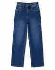 Jean droit bleu 5 poches