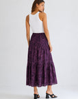 Dos jupe longue violette