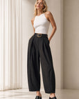 Pantalon barrel 7 8 en coton