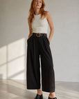 Pantalon barrel 7 8 en coton