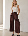 Pantalon barrel 7 8 en coton