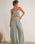pantalon bouffant en viscose taille drapee image 6