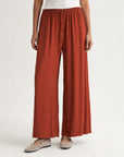 pantalon fluide jacquard rouille face