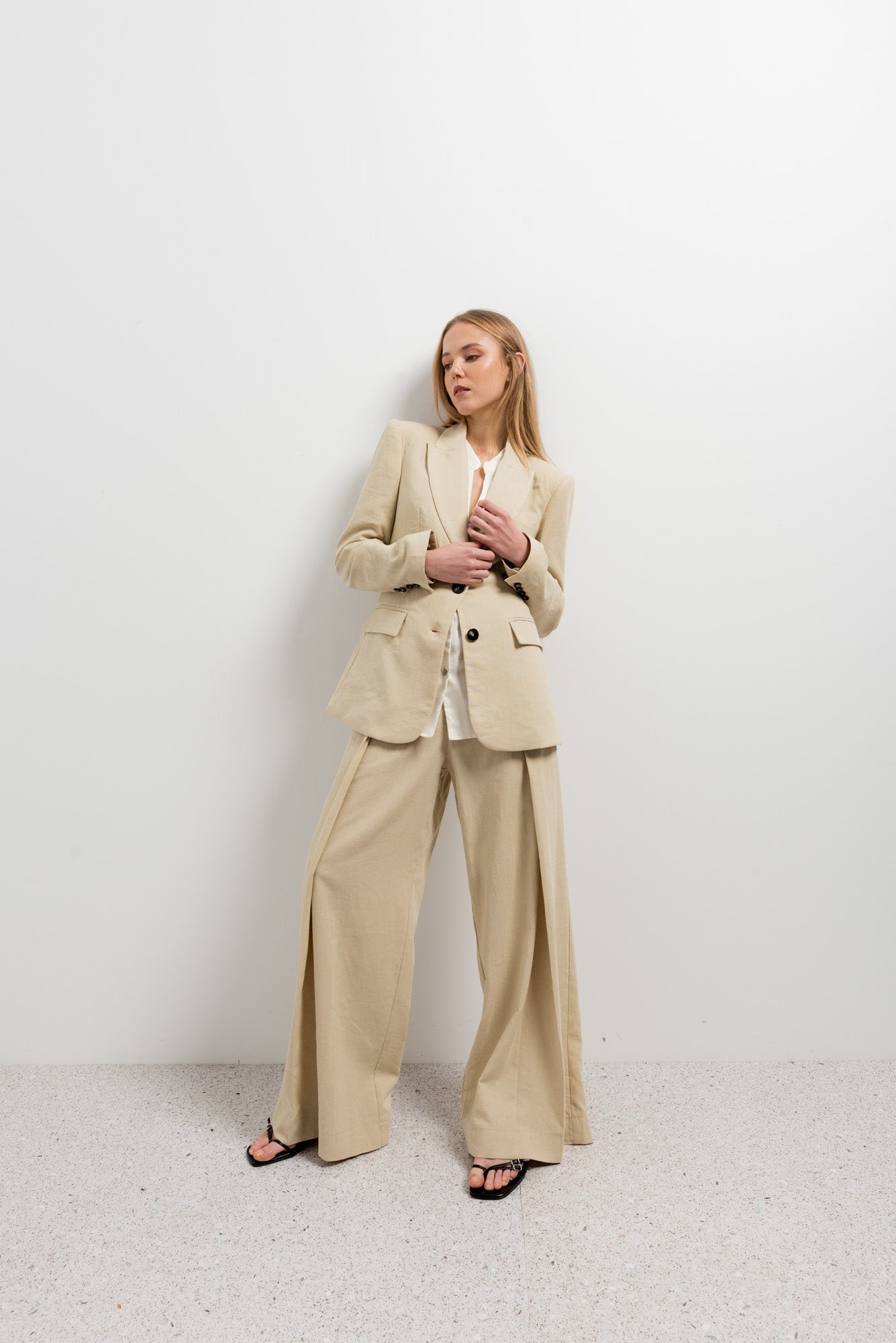Pantalon oversize en lin Sapiato