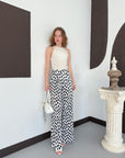 top13836 pantalon palazzo blanc a pois image 2