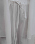 pantalon large en coton blanc a fentes image 4