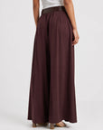 pantalon palazzo marron vue dos