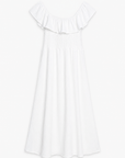 robe Bardot maxi blanc à plat