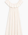 robe Bardot maxi blanc à plat