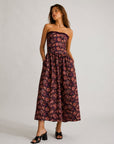 Robe midi fleurie coloris Violet