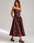 Robe midi évasée en mouvement coloris Violet