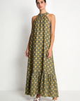 robe halter midi a pois volantee image 5