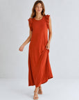 robe en jersey de coton a volants aux epaules image 12