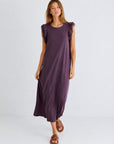 robe en jersey de coton a volants aux epaules image 2