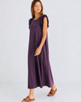 robe en jersey de coton a volants aux epaules image 3