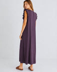 robe en jersey de coton a volants aux epaules image 4