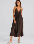 robe évasée chocolat profil