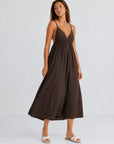 Dos nu robe chocolat