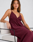 robe évasée bordeaux profil