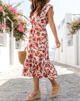 Robe midi beige lifestyle