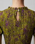 Col montant volanté robe mini
