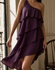robe une epaule prune a volants highlow image 7