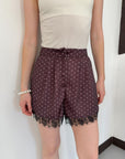 top13838 short rouge bordeaux a pois taille haute sac en papier image 4