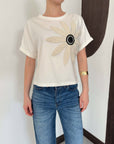 top13841 chemisier blanc decontracte a motif papillon image 4