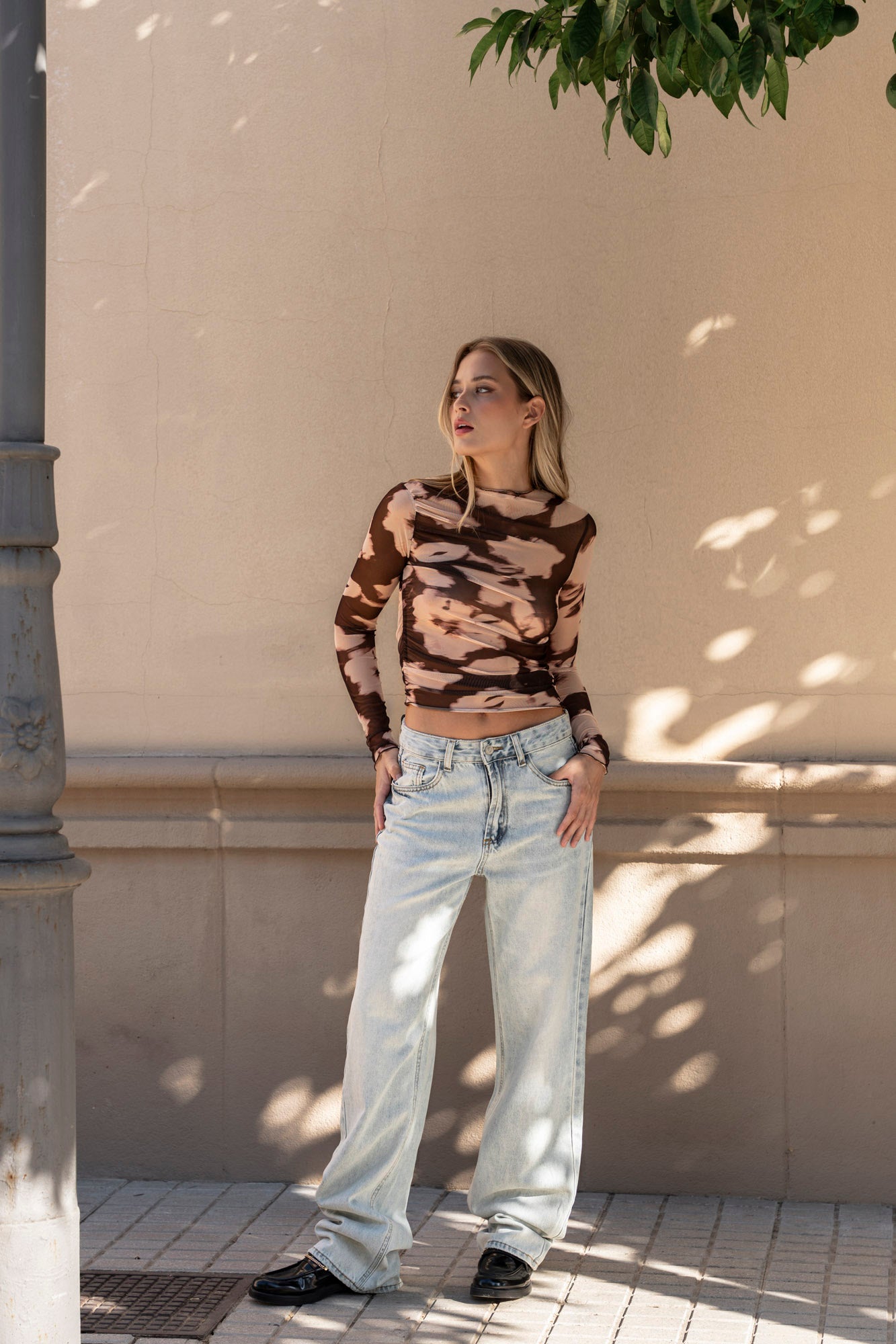 T-shirt en tulle imprimée Sapiato