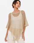 top poncho ajouré en maille légère vue produit 01