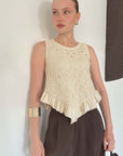 top13877 chemisier beige elegant vintage decontracte boho retro image 1