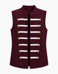 top gilet officier sans manches a boutons dores image 4