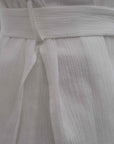 top ceinture en coton blanc froisse image 6