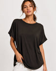 top oversize modal brun face